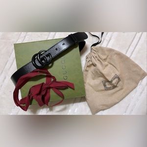 Gucci Black Logo Belt